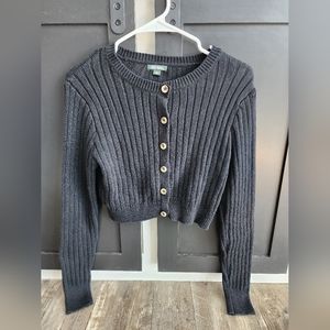 Wild fable large black cardigan cropped